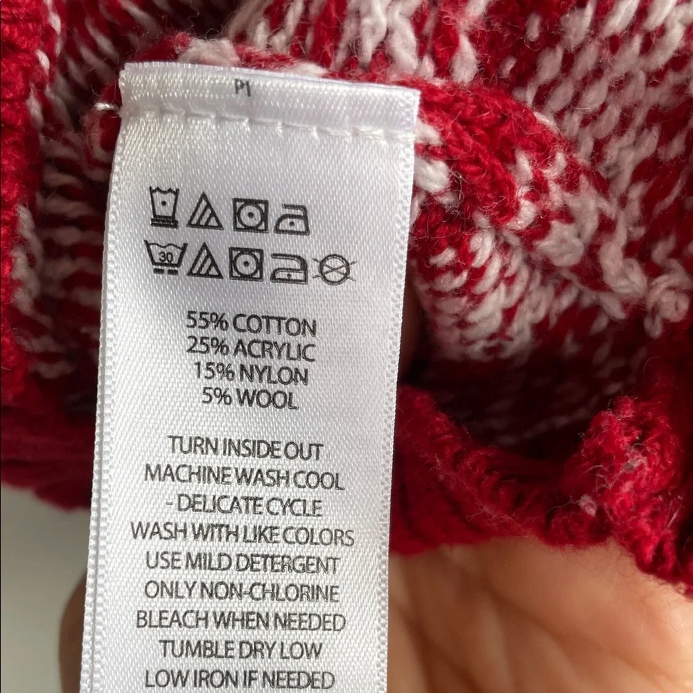 Kaisely Red and Cream Holiday Sweater